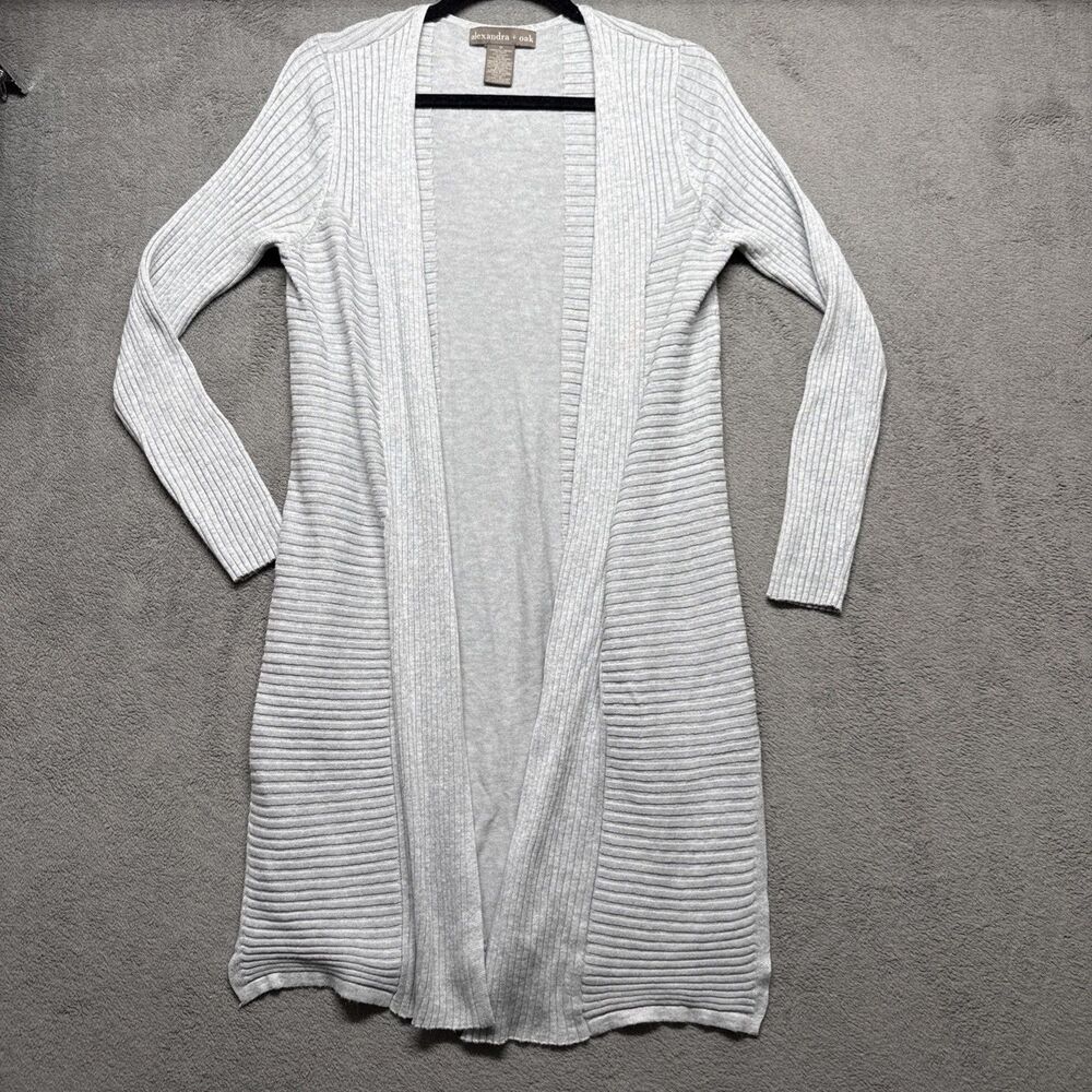 Women’s Cardigan Size M gray open Alexandra & Oak